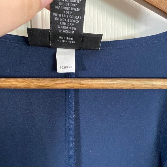 Lane Bryant - Navy Chiffon Open front Duster - Picture 15 of 15